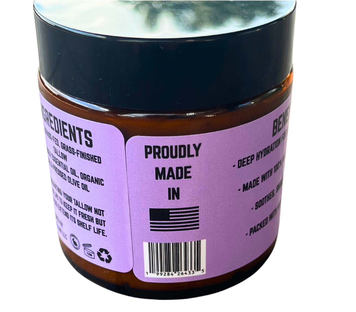 Liberty Lavender Whipped Tallow Cream – 100% Grass-Fed (4 oz)