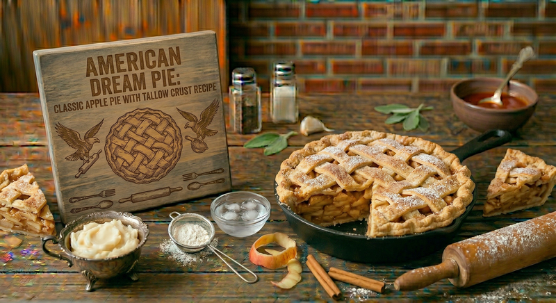 American Dream Pie: Classic Apple Pie with Beef Tallow Crust