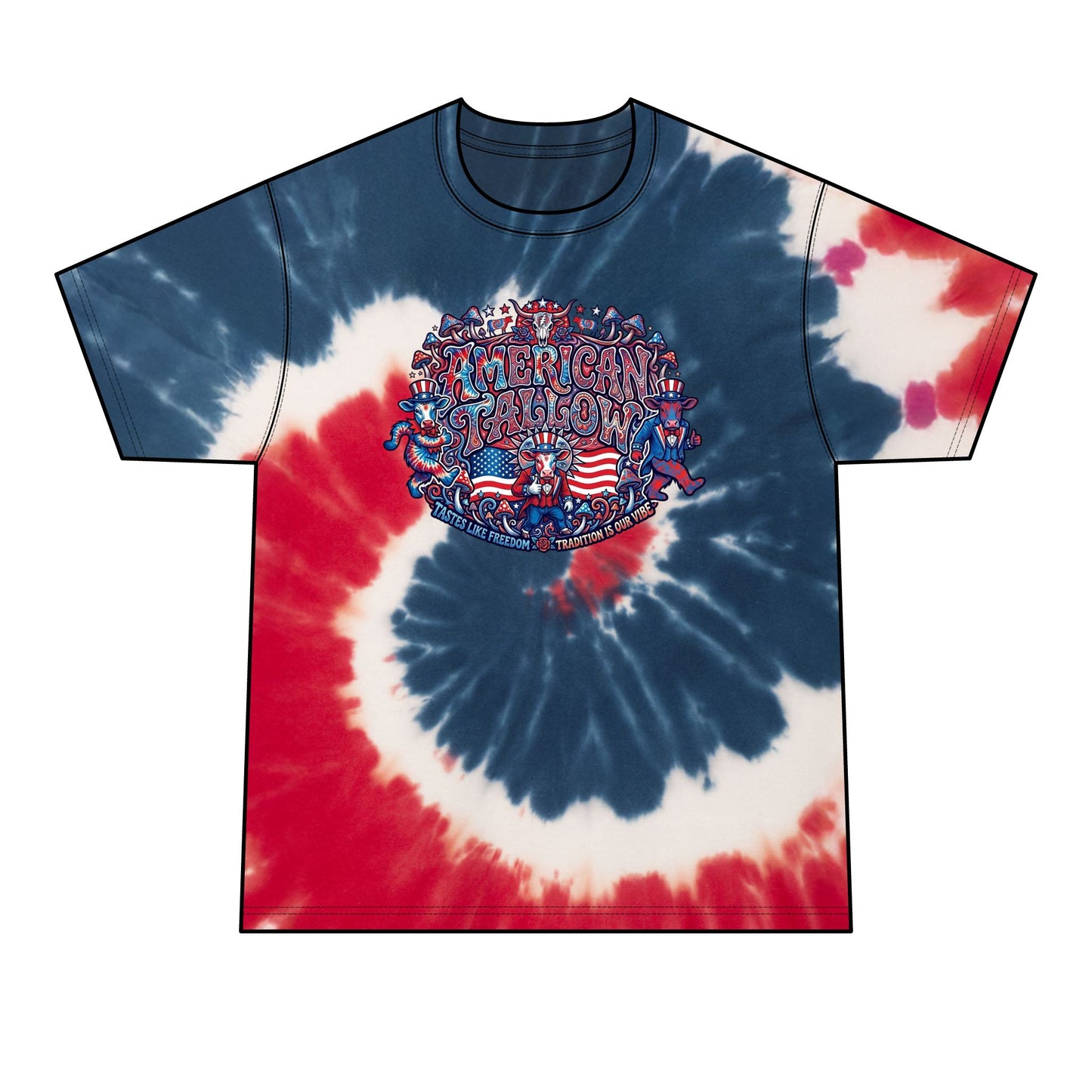 American Tallow Tie-Dye Tee — Tradition Is Our Vibe 60's Shirt