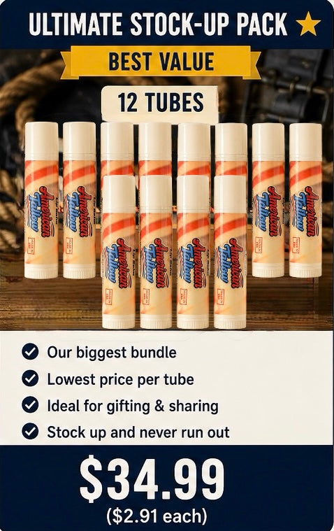 Grass-Fed Beef Tallow Lip Balm – Seed Oil Free Hydration | 4, 8 & 12 Pack Bundles