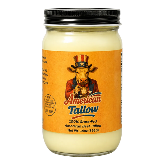 100% Grass-Fed & Grass-Finished Beef Tallow – 14 oz Jar | Non-GMO & Pasture-Raised