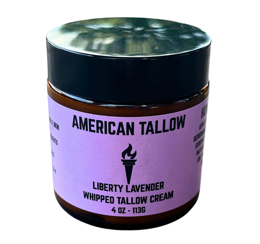 Liberty Lavender Whipped Tallow Cream – 100% Grass-Fed (4 oz)