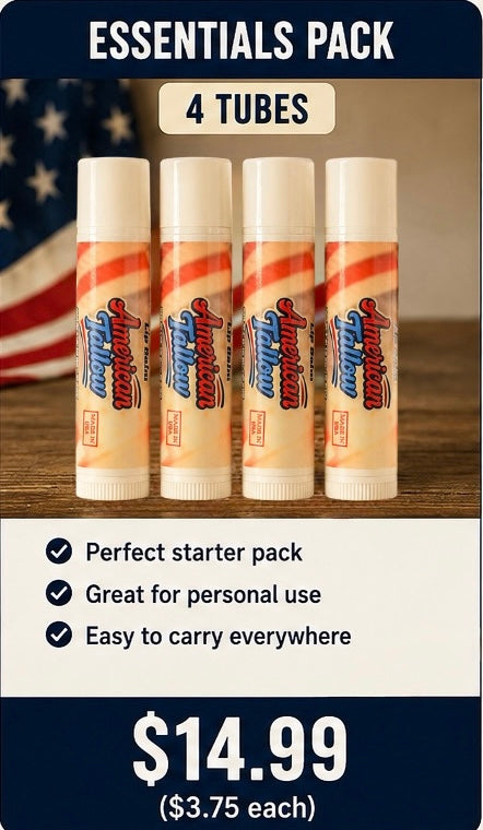 Grass-Fed Beef Tallow Lip Balm – Seed Oil Free Hydration | 4, 8 & 12 Pack Bundles