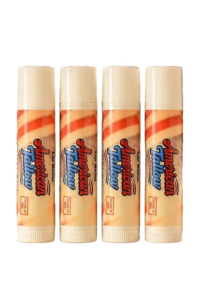 Grass-Fed Beef Tallow Lip Balm – Seed Oil Free Hydration | 4, 8 & 12 Pack Bundles